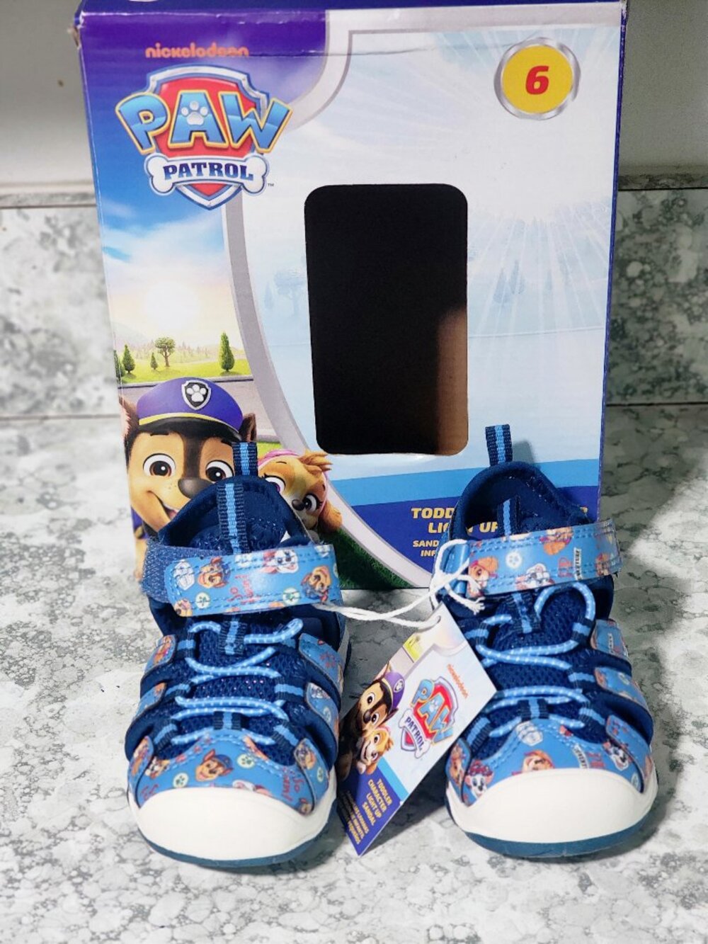 Brand New " Paw Patrol"  Light Up " Size 6 Sandals